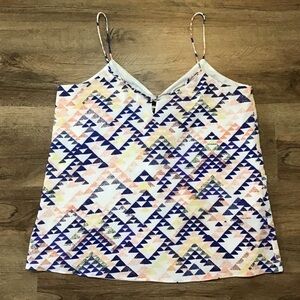 BANANA Republic Tank Top Size XS Geometric Print Strappy Summer Festival Tribal